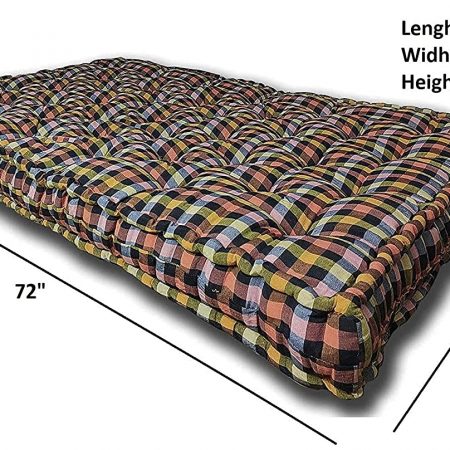 Indian Cotton Mattress- 72 inches x 36 inches x 4 inches - Medium Soft Cotton Mattress